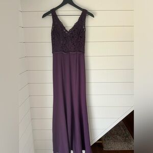 David’s Bridal Women’s 0 Plum Bridesmaid Dress